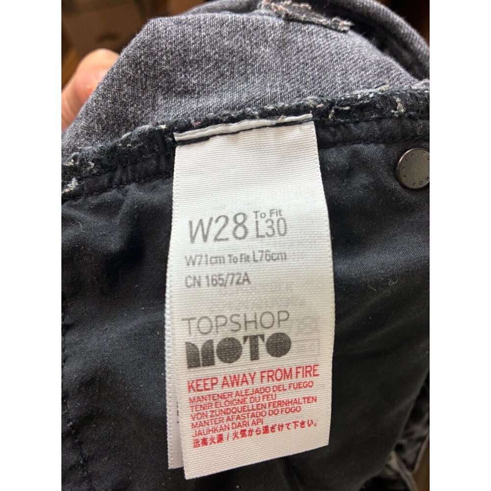 Topshop Moto Mom Denim Jeans Skinny Black Size 28x30 - Picture 6 of 7